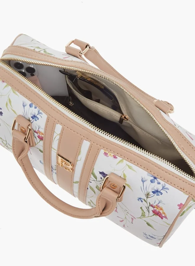 فلورا بيلا من شو إكسبرس Women Floral Print Tote Bag with Handles and Detachable Strap