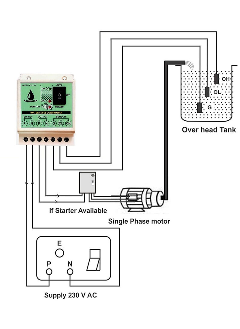 XCELLENT XCELLENT Fully Automatic Water Level Controller and Indicator with 3 Sensors White  - Image 3
