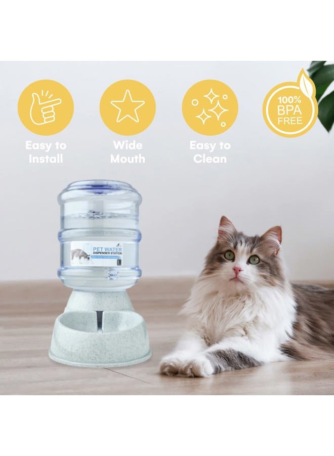 Noa Store Automatic Cat Feeder and Dog Water Bowl Dispenser - 1 and 3 Gallon Pet Water Dispenser and Feeder - H20, Self-Filling, Small and Large Dog Feeder and Cat Water Bowl - Pet Feeding Station - Image 4