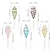 Ercadio 25 Pack Ice Cream Cupcake Toppers Glitter Cupcake Picks for Baby Shower Birthday Summer Hawaii Theme Party Cake Decorations Supplies Ice Cream 8 - Image 2