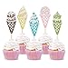 Ercadio 25 Pack Ice Cream Cupcake Toppers Glitter Cupcake Picks for Baby Shower Birthday Summer Hawaii Theme Party Cake Decorations Supplies Ice Cream 8 - Image 4