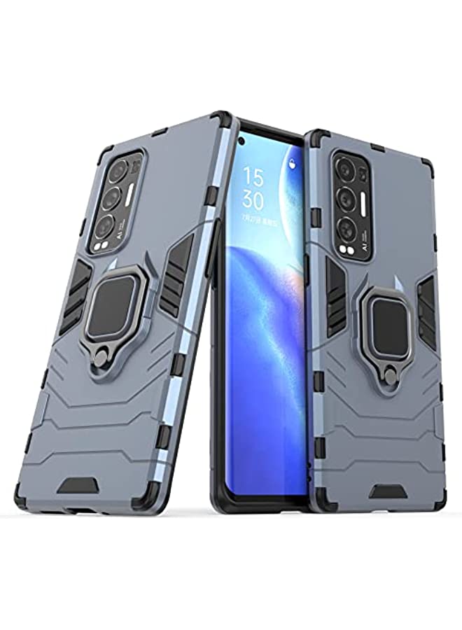 New Case 2ndSpring Case for OPPO Reno5 Pro+ 5G,Hybrid Heavy Duty Protection Shockproof Defender Kickstand Armor Case Cover,Navy - Image 1