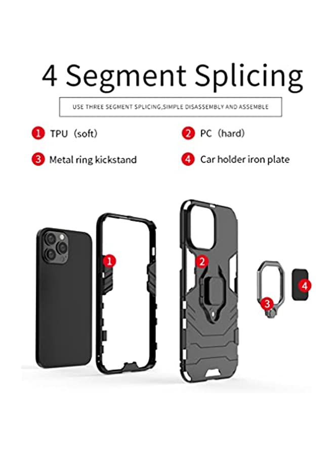 New Case 2ndSpring Case for OPPO Reno5 Pro+ 5G,Hybrid Heavy Duty Protection Shockproof Defender Kickstand Armor Case Cover,Navy - Image 3