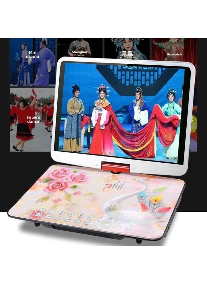 Generic - But Meishi Direct Mobile DVD HD Large Screen U Disk Card All-in-one Machine Theater Machine Singing Machine Square Dance-Body Color:Red - Image 1