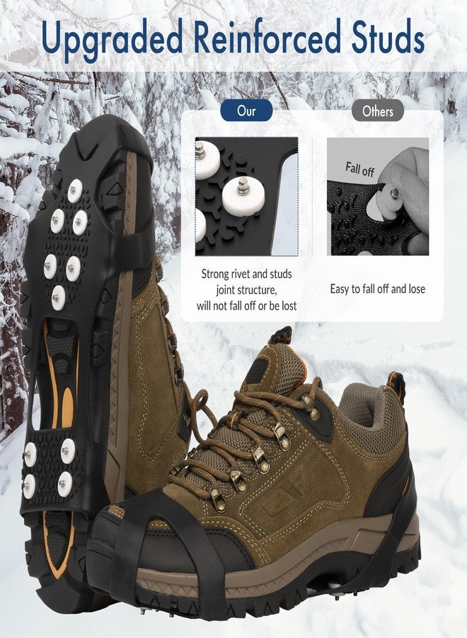 EZ2LIVE Ice Cleats for Shoes and Boots, Ice Snow Grips for Winter Walking Traction, Anti-Slip Ice Traction Cleats with 10 Steel Studs Crampons Gripper Spikes for Shoes Men Women - Image 3
