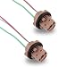 AWGUKA Pack2 Automotive 7443 Brake Light Bulb Holder Socket Pigtail Harness Connector Waterproof Insulation Plastic Female Adapter for 7443T20 Bulb Mounting Assembly Multicolored - Image 2