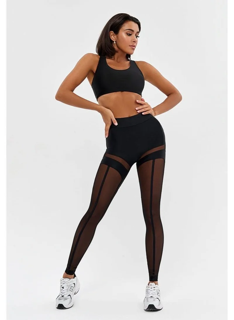 Bona Fide Black Ex Press High Waist Gym Leggings for Women for Women | Best Price UAE