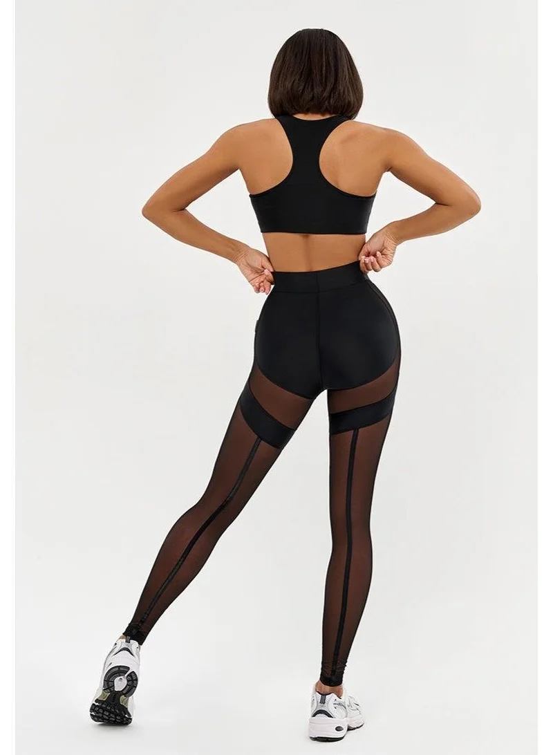 Bona Fide Black Ex Press High Waist Gym Leggings for Women for Women | Best Price UAE