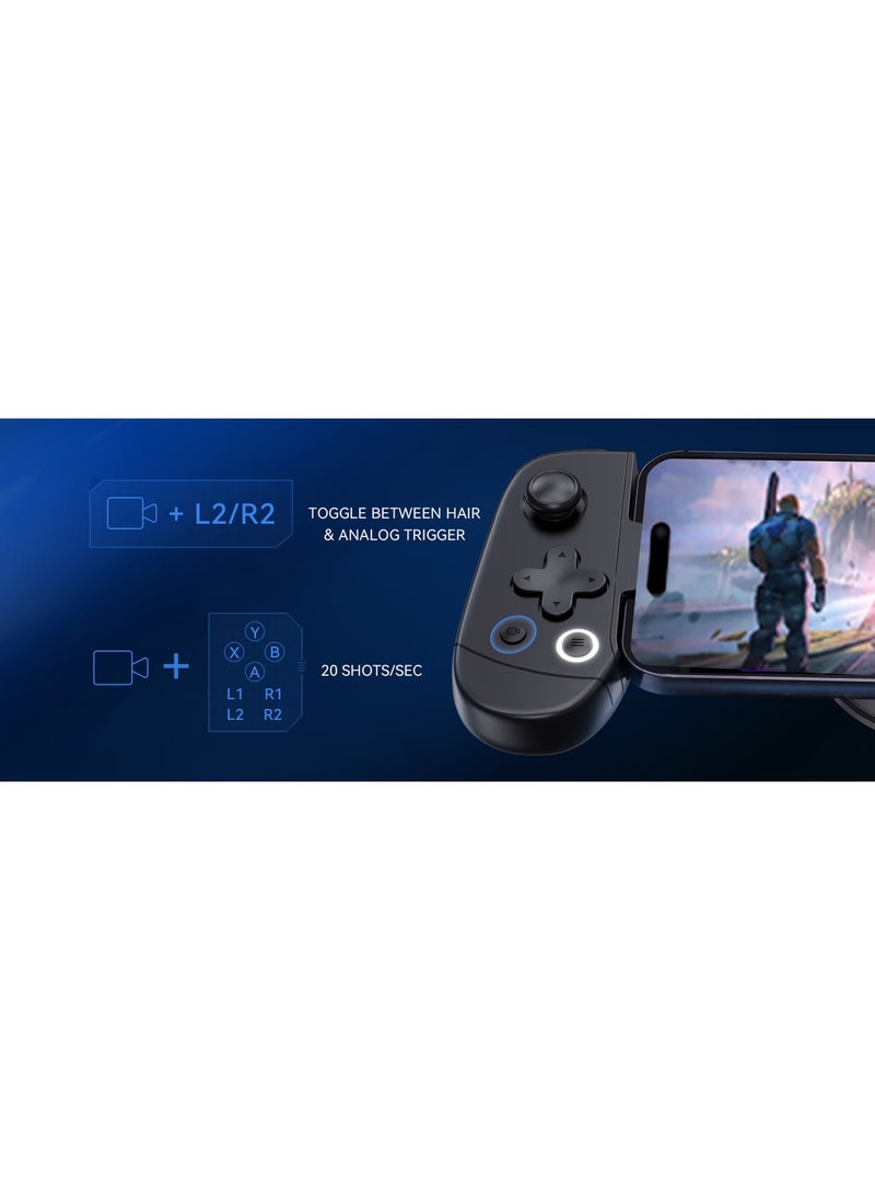 General - Professional Mobile Gaming Controller LeadJoy M1 iPhone Controller + LeadJoy H1 Phone Cooler with Cooling Conduction Plate, Hall Effect Joysticks, iPhone Controller with Turbo Function, Pass-through Charging - Image 1