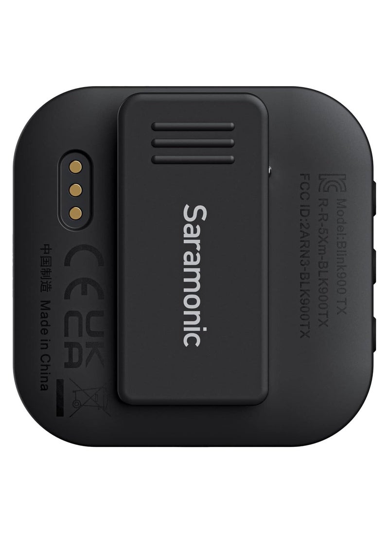 Saramonic 2-Person Wireless Mic System with Premium Lavaliers for Cameras, Mobile Devices & More with Charging Case and TRS, TRRS, Lightning, USB-C Output Cables (Blink 900 B2)
