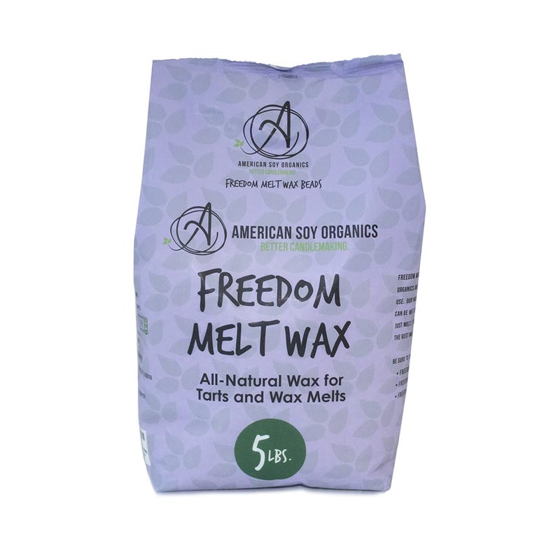 American Soy Organics American Soy Organics Freedom So Wax Beads for Melt Making  Microwavable Soy Wax Beads  Premium Soy Melt Making Supplies 5Pound Bag