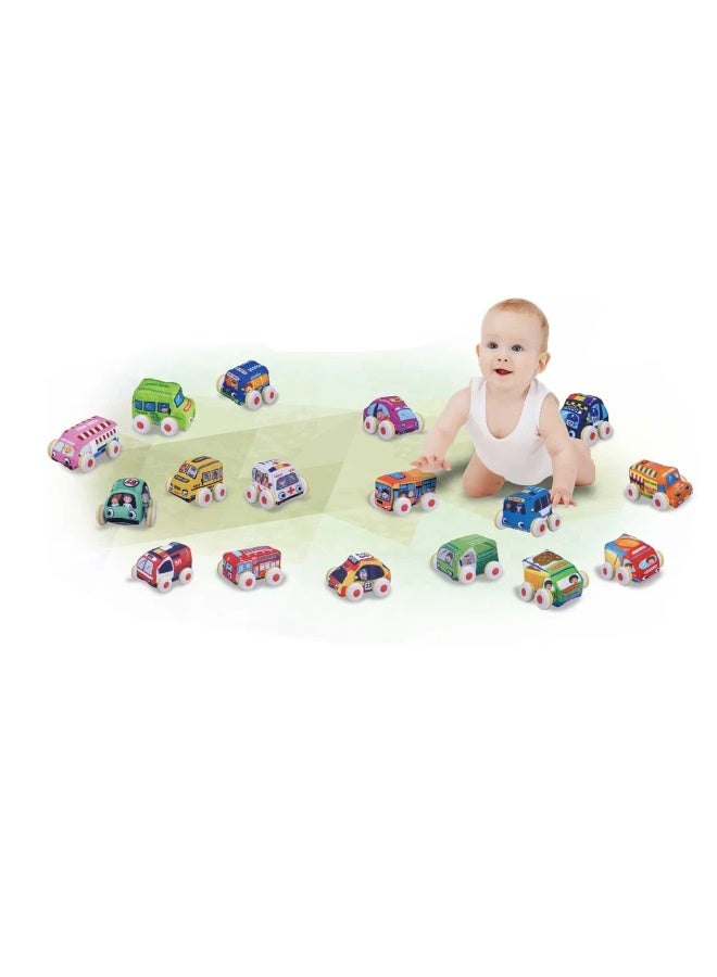 ستيم سيارة سحب ناعمة بجذع السيارة - سيارة قماشية صغيرة برسومات كرتونية - قطعة واحدة متعددة الألوان - Image 5