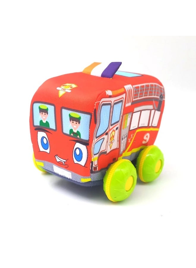 ستيم سيارة سحب ناعمة بجذع السيارة - سيارة قماشية صغيرة برسومات كرتونية - قطعة واحدة متعددة الألوان - Image 4