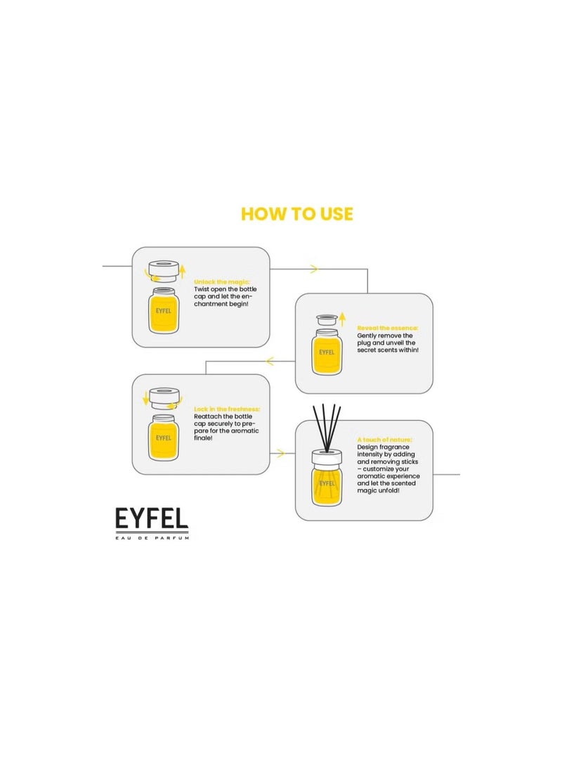 EYFEL EYFEL Reed Diffusers for Home – COCONUTReed Diffuser Set 4.00 fl oz Oil Diffuser Sticks, Bathroom Diffuser, Oil Reed Diffuser, Scented Sticks, Oil Diffuser Sticks, Reed Diffuser for Bathroom'  - Image 2