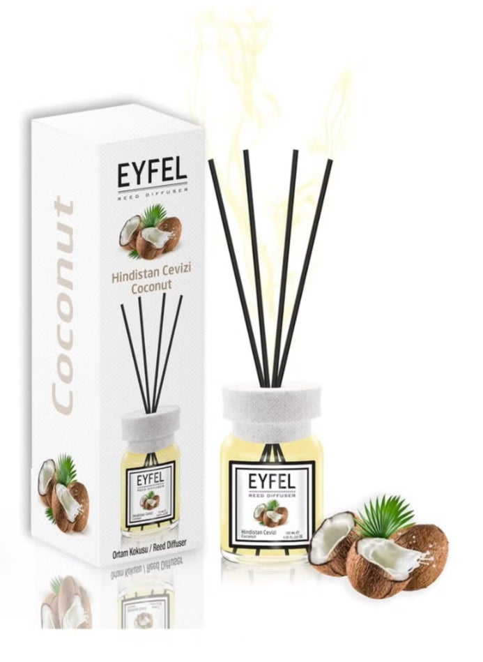 EYFEL EYFEL Reed Diffusers for Home – COCONUTReed Diffuser Set 4.00 fl oz Oil Diffuser Sticks, Bathroom Diffuser, Oil Reed Diffuser, Scented Sticks, Oil Diffuser Sticks, Reed Diffuser for Bathroom'  - Image 1