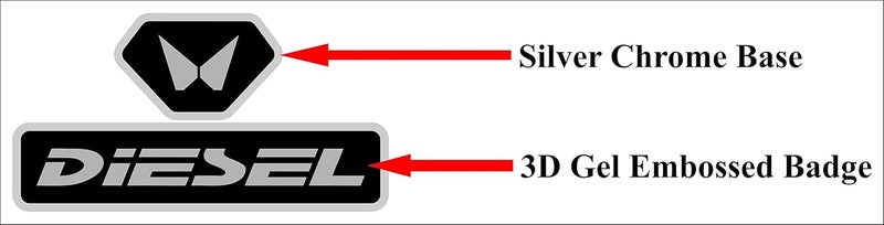 BIG FLAG BFRC 3D Gel Finish Car Fuel Badge - Black - Diesel - Sticker Universal for Specific Brand (FBBDVAR) (New MAH1NDRA) - Image 4