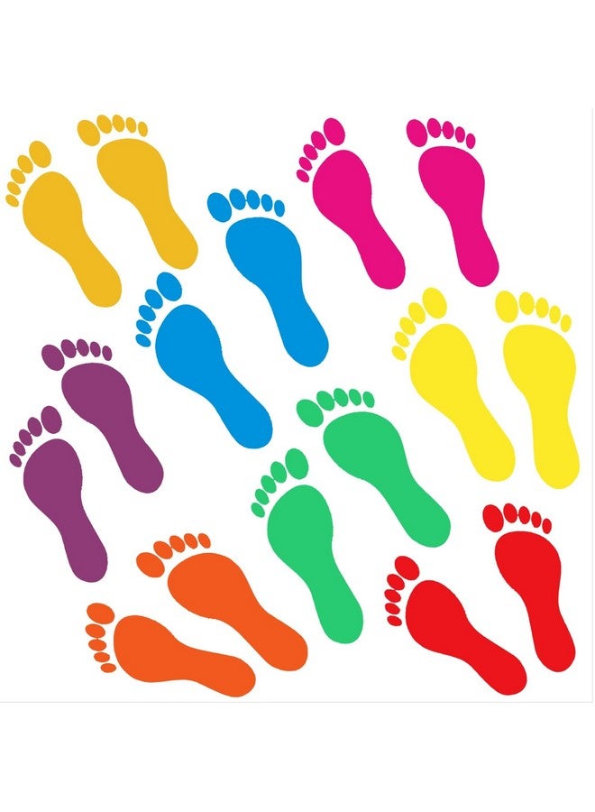 Bright Creations Kids Footprint Decal Stickers for Classroom Decor (32 Pairs) - Footprint Stickers for Classroom Decoration - Image 1