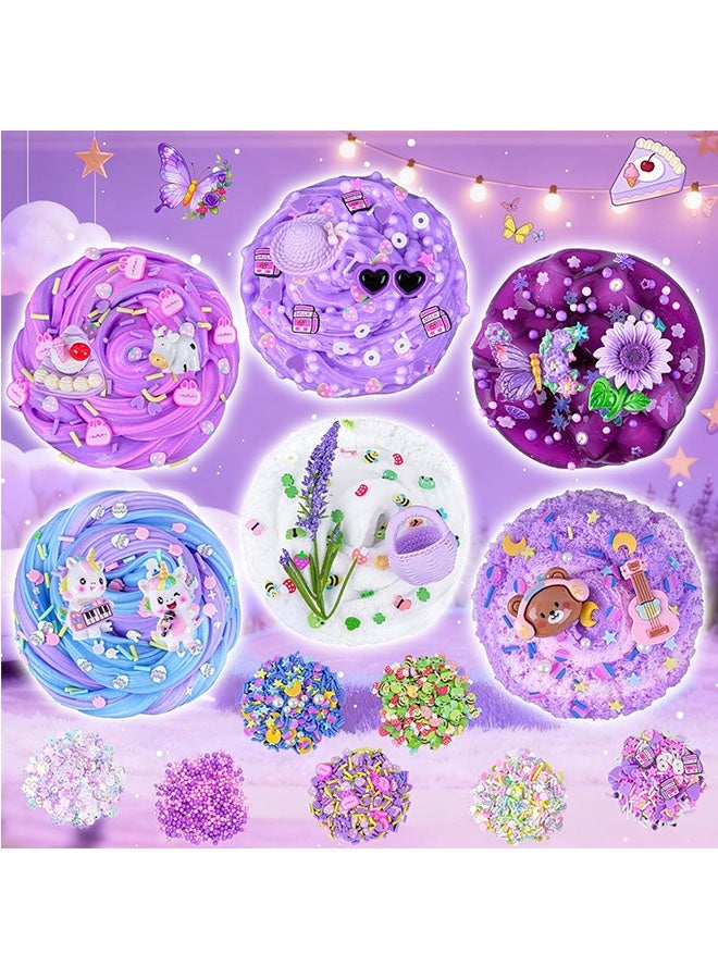 Beauenty 6 Pack Slimes, Purple Slime for Kids, Butter Cloud Slime kit for Girls Ages 3-12, Toys for Girls and Boys, Birthday Ramadan Party Favors for Kids Goodie Bag Stuffers - Image 2