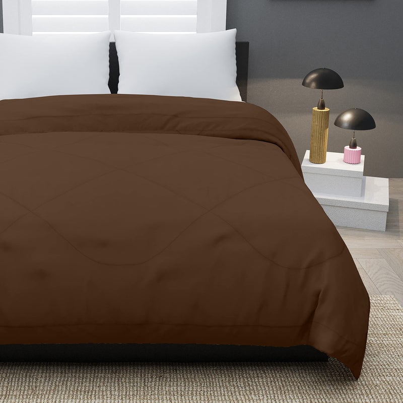 KEA Microfibre Reversible Double Bed King Size Comforter/Duvet for All Weather (Brown, 250GSM)|Comforter Double - Image 5