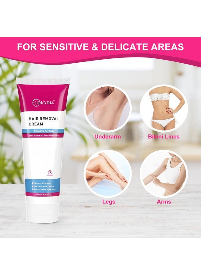 Urkyria - Intimate/Private Hair Removal Cream For Women Hair Removal Cream For Pubic Hair Unwanted Hair In Underarms Private Parts Bikini Area Painless Depilatory Cream Sensitive Formula Hair Remover - Image 1