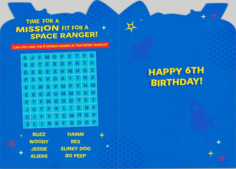 Hallmark Happy Birthday Age 6 – Male Disney Toy Story Greeting Card - Image 2
