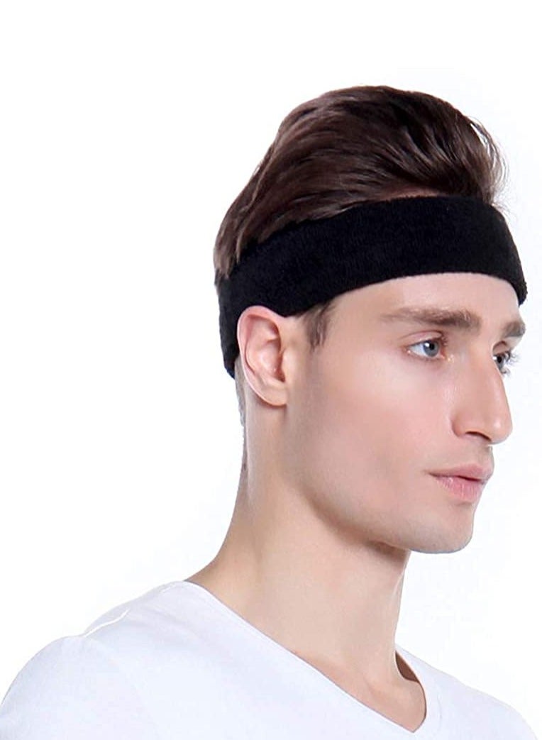 KASTWAVE Sweatbands Sports Headband for Men & Women - Moisture Wicking Athletic Cotton Terry Cloth Sweatband for Tennis, Basketball, Running, Gym, Working Out - Image 4