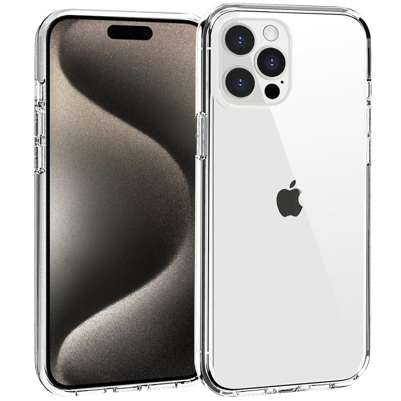 TENOC Phone Case Compatible with iPhone 15 Pro Max, Clear Case Shockproof Protective Bumper Slim Cover for 6.7 Inch - Image 1