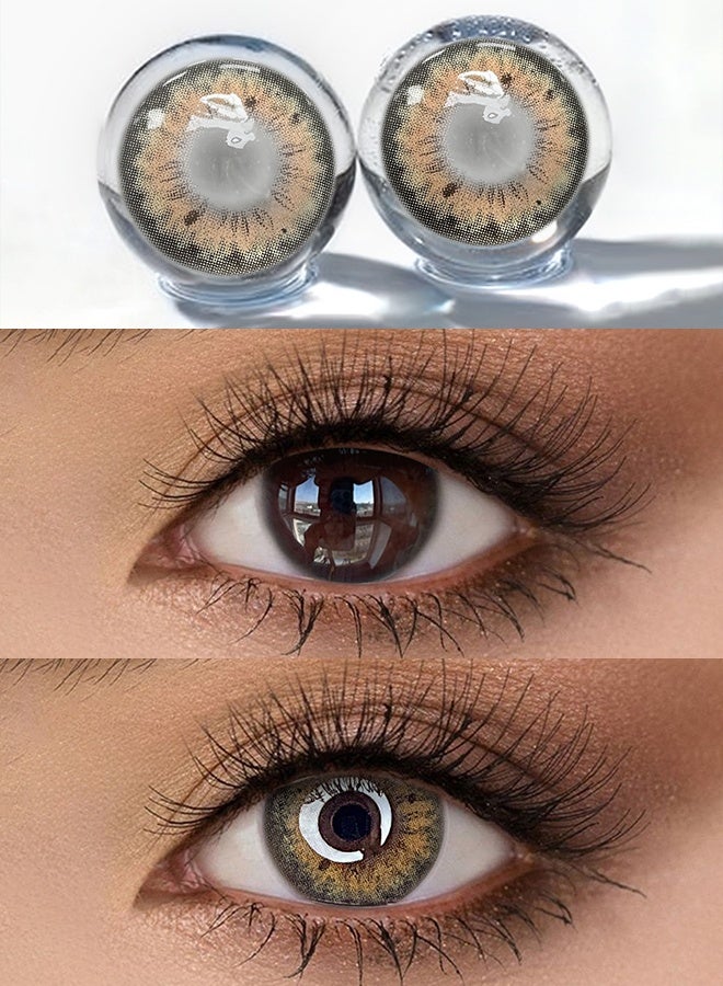 عيون غامضة عدسات لاصقة ملونة من ميستيك آيز 6 أشهر، Stunna Girl “Kamille”  14.20 مم، عدسات تجميلية للجنسين، مظهر طبيعي وأنيق، مع علبة - Image 2