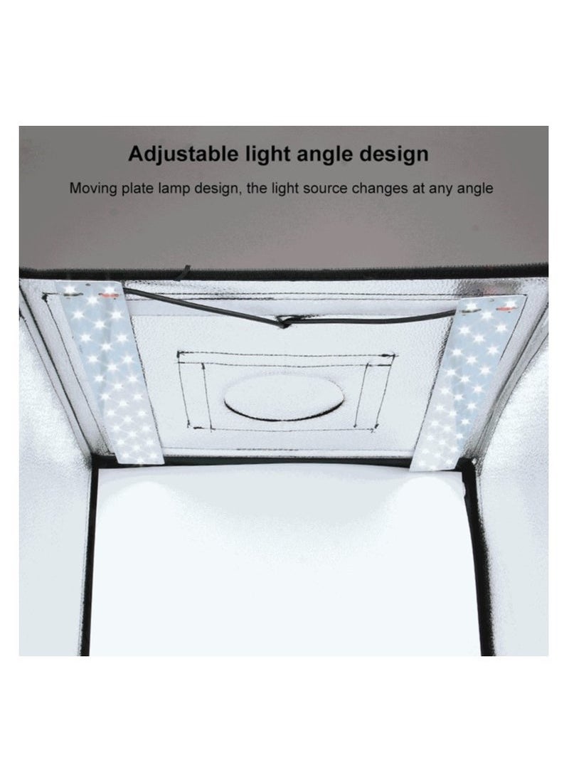 PULUZ - 23.6Inch/60cm Photo Studio Light Box Portable Light Tent LED 5500K White Light Dimmable Mini 36W Photography Studio Tent Kit with 6 Removable Backdrop (Black Orange White Green Blue Red) - Image 1