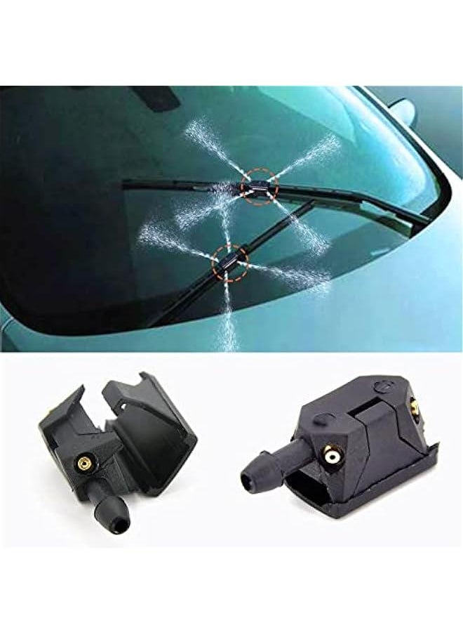Generic - Universal Front Windshield Washer Nozzle Arm Mounted Spray Jet Car Wiper Black - Image 1