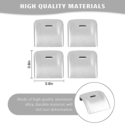 Jimen غطاء زر نافذة جيمين لجهاز جيب رانجلر JK، 4 قطع غطاء مفتاح نافذة وحدة التحكم المركزية، مجموعة تزيين داخلية متوافقة مع جيب رانجلر JK و Unlimited 2012-2018، سبيكة الألمنيوم (فضي) - Image 3