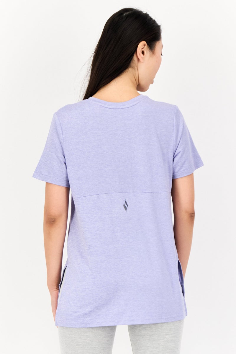 SKECHERS Women Sportswear Fit Short Sleeve Outdoor T-Shirt, Lavender - Image 3