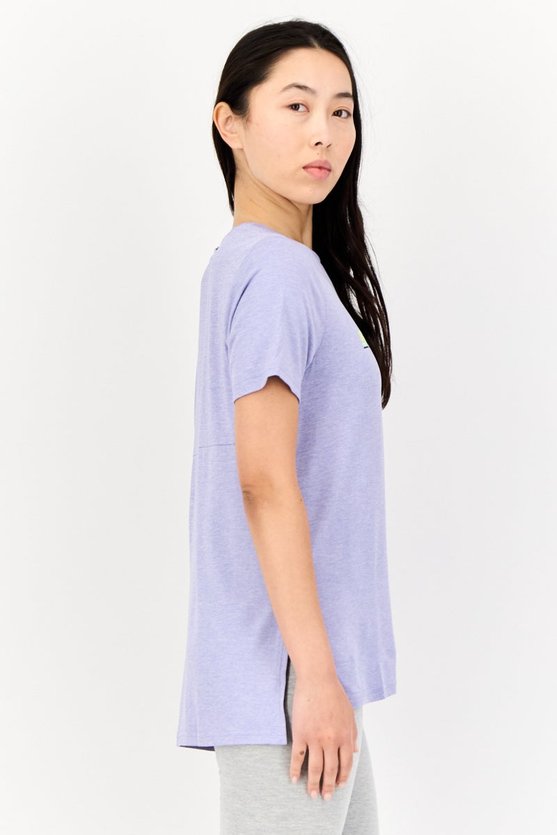 SKECHERS Women Sportswear Fit Short Sleeve Outdoor T-Shirt, Lavender - Image 2