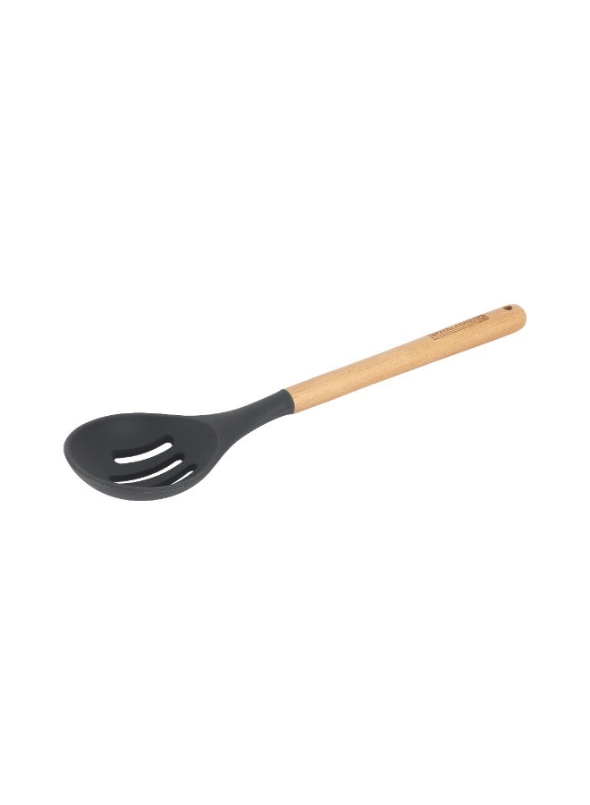 Royalford Non-Stick Silicone Heat-Resistant Slotted Spoon Kitchen Utensils Kitchen Tools RF12744 Dishwasher Safe 37cm x 7cm Size - Image 1