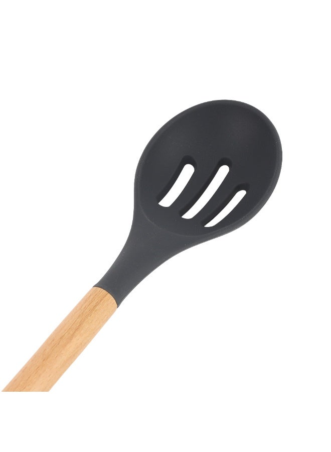 Royalford Non-Stick Silicone Heat-Resistant Slotted Spoon Kitchen Utensils Kitchen Tools RF12744 Dishwasher Safe 37cm x 7cm Size - Image 5