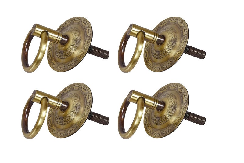 Kkriya Home Decor kkriya home decor Heavy Duty Bottom KADA with Antique Brass Finish Superior HIGrade Quality Life TIME WARRENTY KADA Patio Swing Hammock Swing16MM Rod with Weight Capacity of 800KG Pack of 4PCS  - Image 5