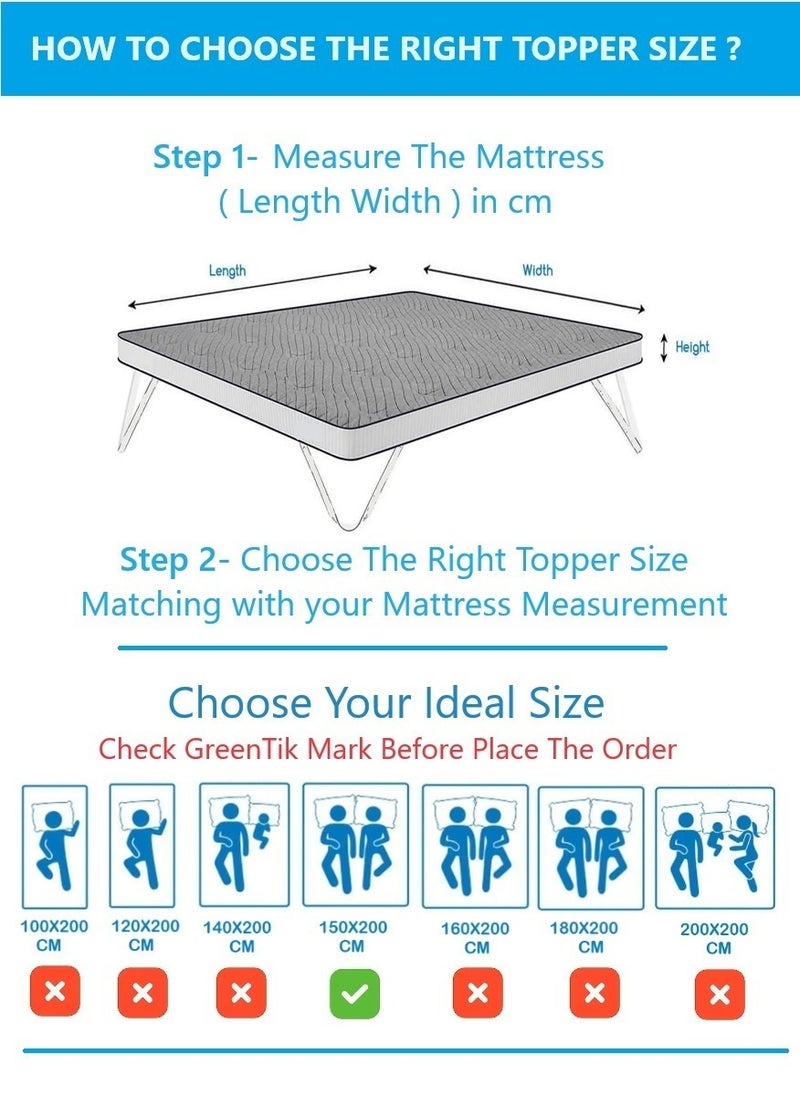 Blueberry Micofiber Mattress Topper 10cm Thick 150x200cm  - Image 4