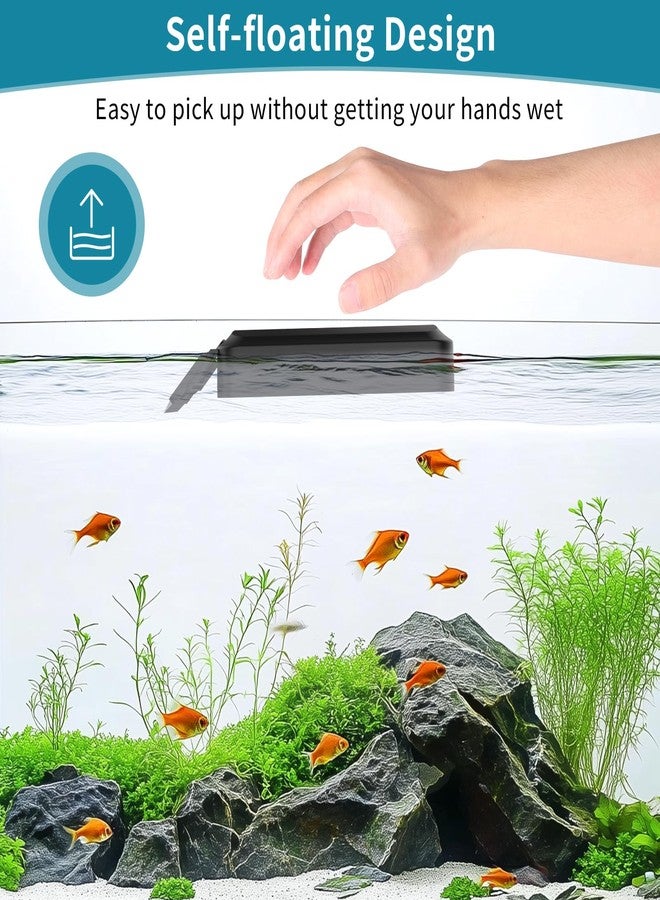 هايغر منظف زجاجي مغناطيسي لأحواض السمك من هيجر، منظف مغناطيسي لأحواض السمك بشفرتين لأحواض السمك الزجاجية والأكريليكية، مكشطة طحالب لأحواض السمك بمغناطيس قوي للغاية لأحواض السمك بسماكة 0.3-0.6 بوصة (طول) - Image 5