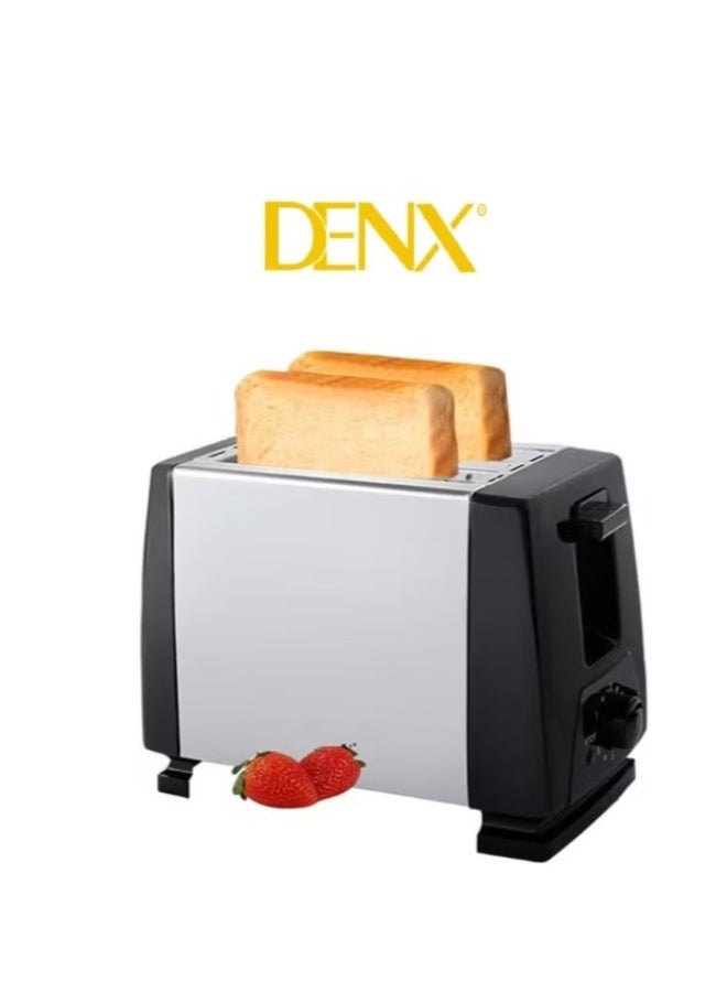 Denx 650W Stainless Steel Toaster, 2 Slice Capacity, with Browning Control - Image 2