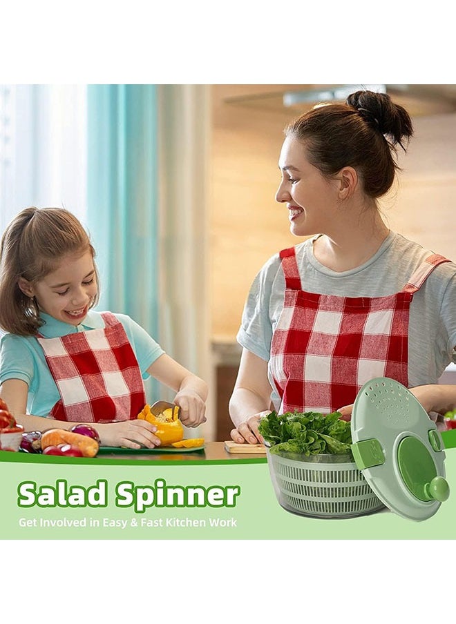 Arabest Vegetable Fruit Dehydrator,Lettuce Washer and Dryer, 4L Vegetable Dryer PP Salad Multifunction Salad Drainer Bowl for Home Kitchen Green  - Image 5