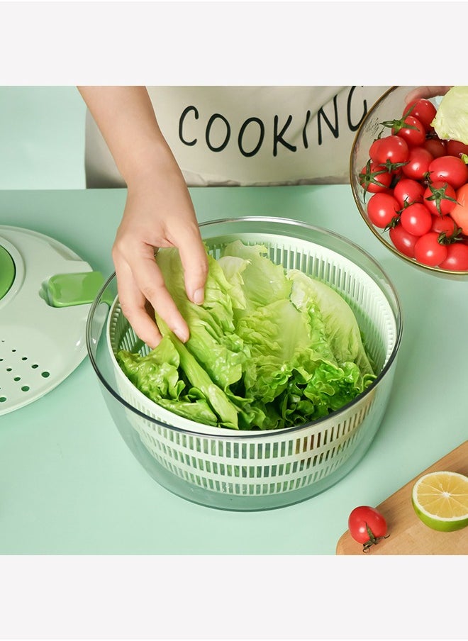 Arabest - Vegetable Fruit Dehydrator,Lettuce Washer and Dryer, 4L Vegetable Dryer PP Salad Multifunction Salad Drainer Bowl for Home Kitchen Green - Image 1