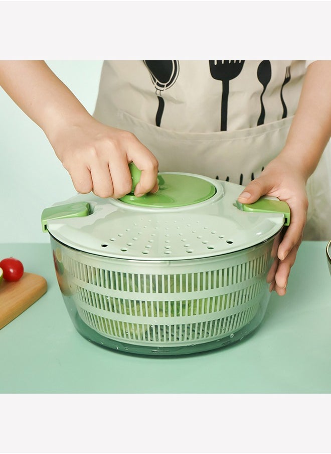Arabest - Vegetable Fruit Dehydrator,Lettuce Washer and Dryer, 4L Vegetable Dryer PP Salad Multifunction Salad Drainer Bowl for Home Kitchen Green - Image 1