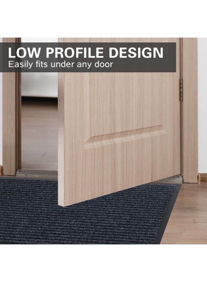 Bluejw Front Door Mat Outdoor Indoor Entrance, 60 X 90 Cm, Welcome, Non-Slip Foot Mat, Absorbent, Washable, Dirt Trap Mat, Grey - Image 5