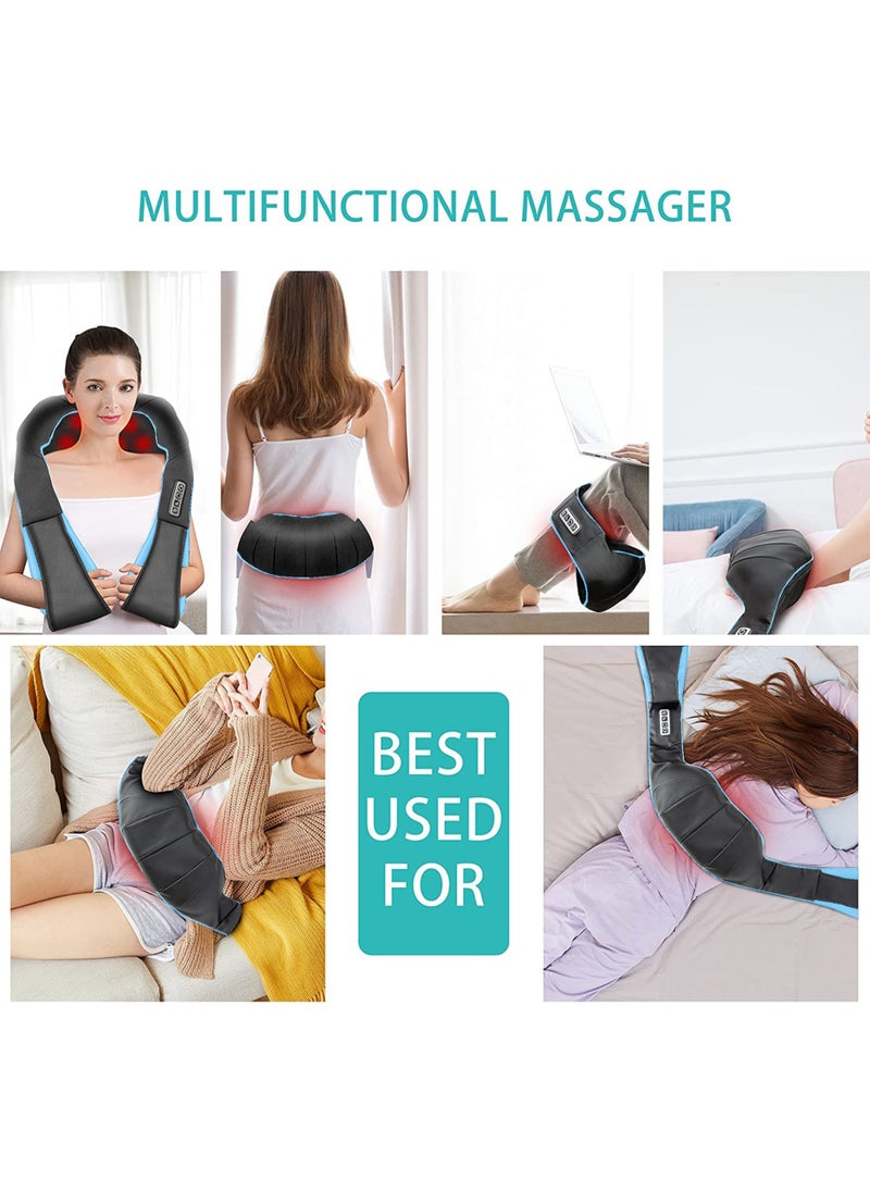 Jourvent Shiatsu Back and Neck Massager, Back Massager Deep Tissue Kneading Massager Neck and Shoulder Massager with Heat, Electric 4D Massage Pillow Fathers Day Dad Gifts from Daughter  - Image 2