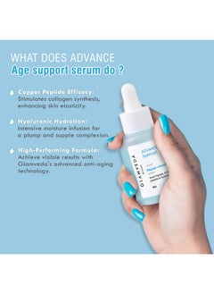 Glamveda 1% Copper Peptide With Multi Peptide & Hyaluronic Acid Advance Age Support Face Serum | Reduces Signs Of Ageing, Boosts Collagen | Restores Youthfull Glow | All Skin Types  - Image 2