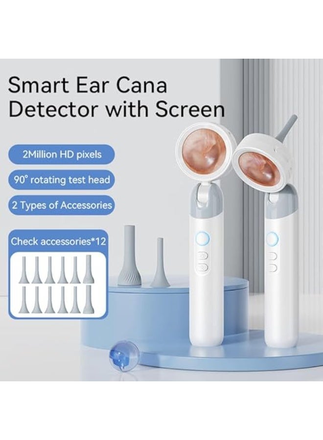 This ear-lens camera features a 1.38-inch digital display, a portable handheld 1080P HD ear-lens with 4 LED lights, suitable for children and adult pets, is rechargeable, comes with soft silicone ear tips, is safe and easy to use, and has built-in storage + SD card support. - Image 4