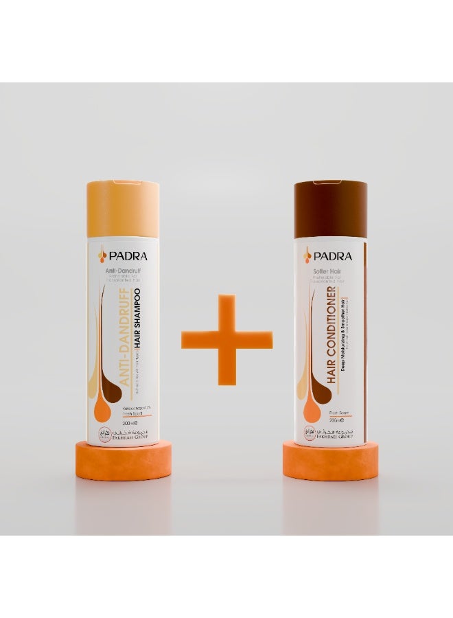 بادرا اشترِ واحدًا واحصل على الثاني مجانًا - مجموعة بلسم مرطب وشامبو مضاد للقشرة - Image 1