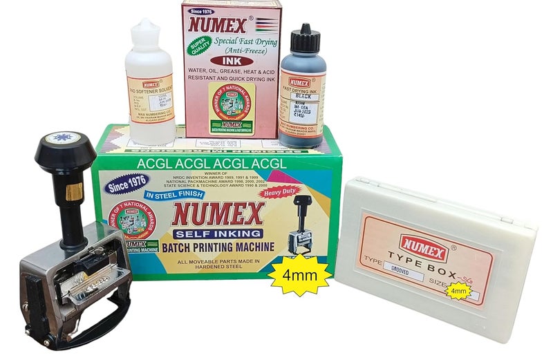 ASPL NUMEX (4mm) Batch Printing Machine (Batch NO., Packing Date, Expiry Date, MUXIMUM Retail Price, NET Weight, Quantity, Size, ETC.) Premium (4mm) - Image 1