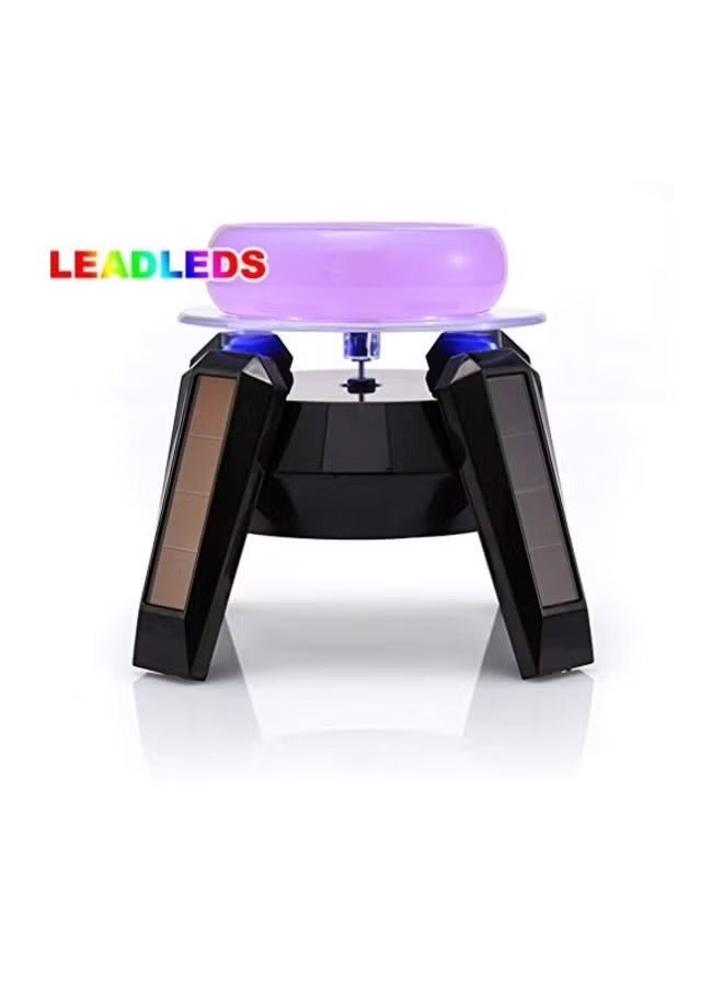 ليد ليدز حامل عرض دوار مع ضوء LED أسود/شفاف - Image 2