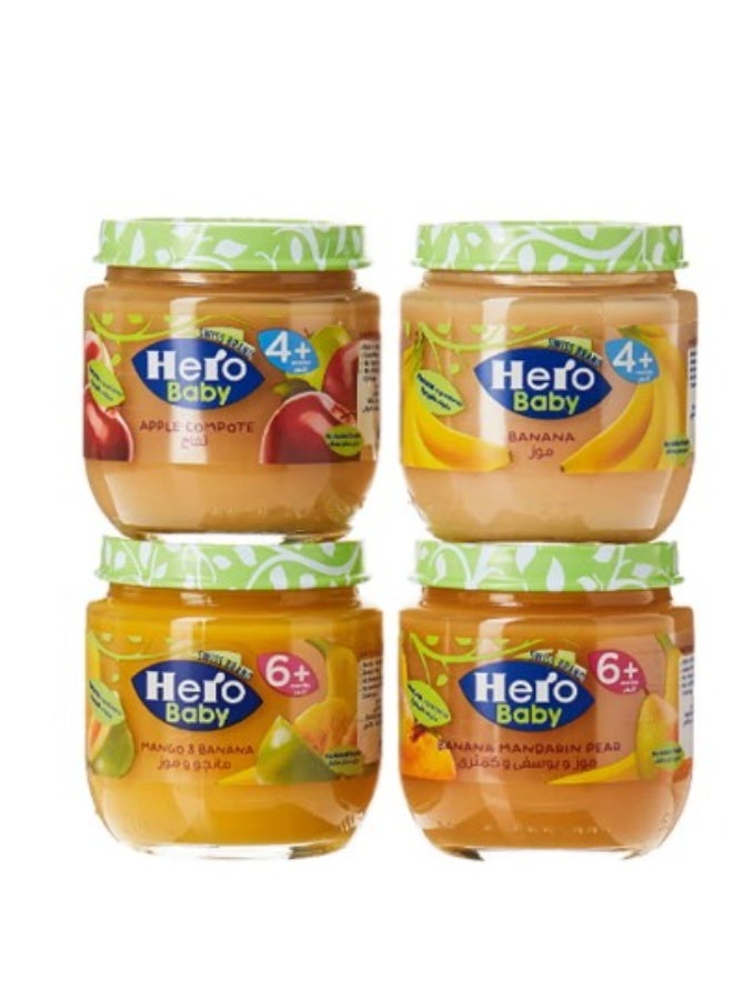 برطمان طعام للأطفال متنوع 125 جرامًا عبوة من 4 قطع